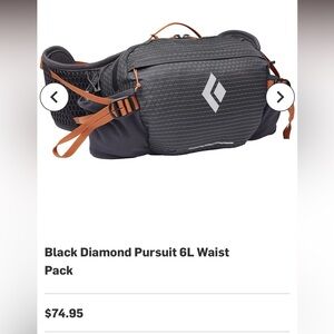 Black Diamond Pursuit 6L hip pack (New!)